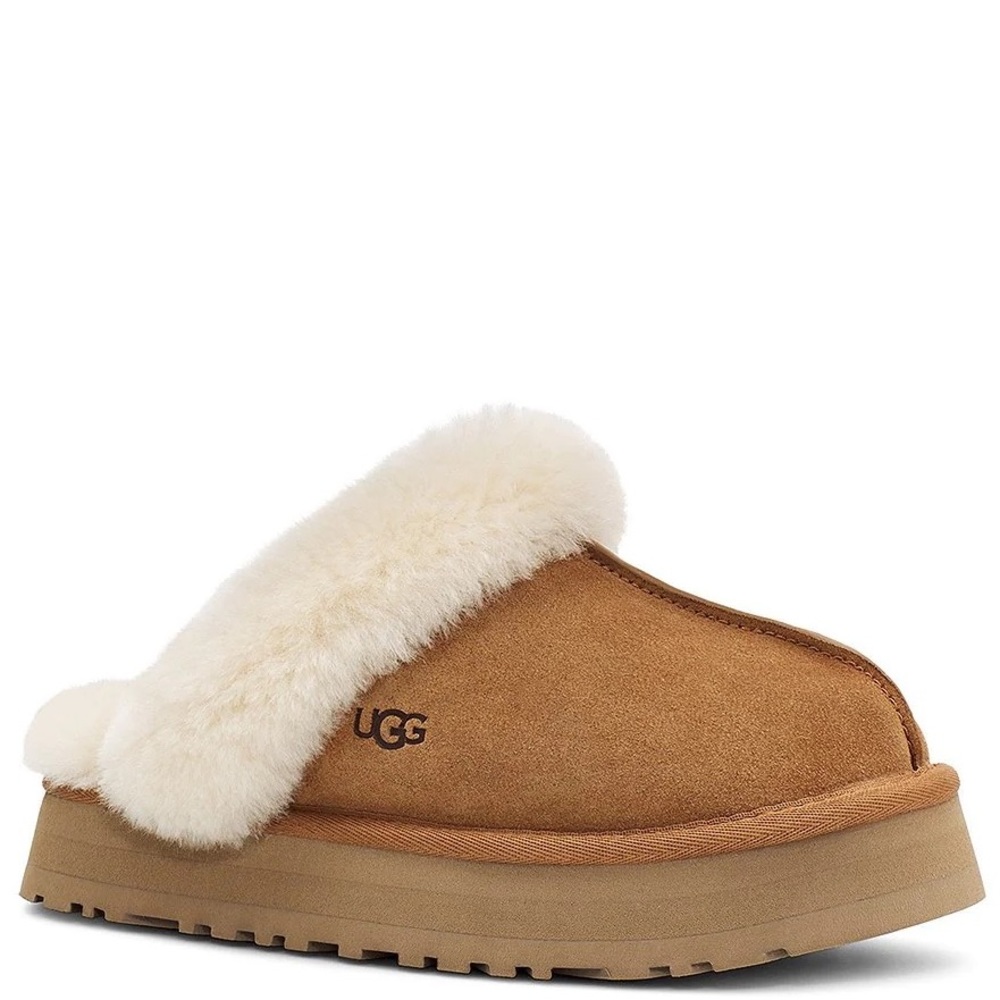 UGG Disquette Suede Fur Slippers